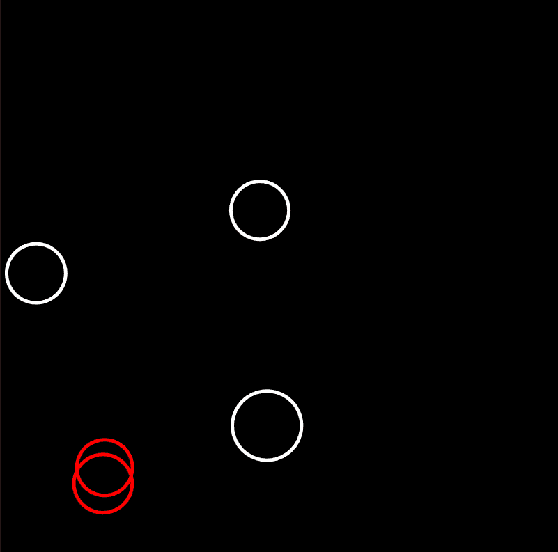 balls reacting to mouse hover and mouse click